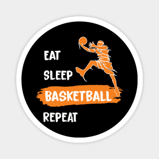 Eat Sleep Basketball Repeat,basketball Gift Black Magnet